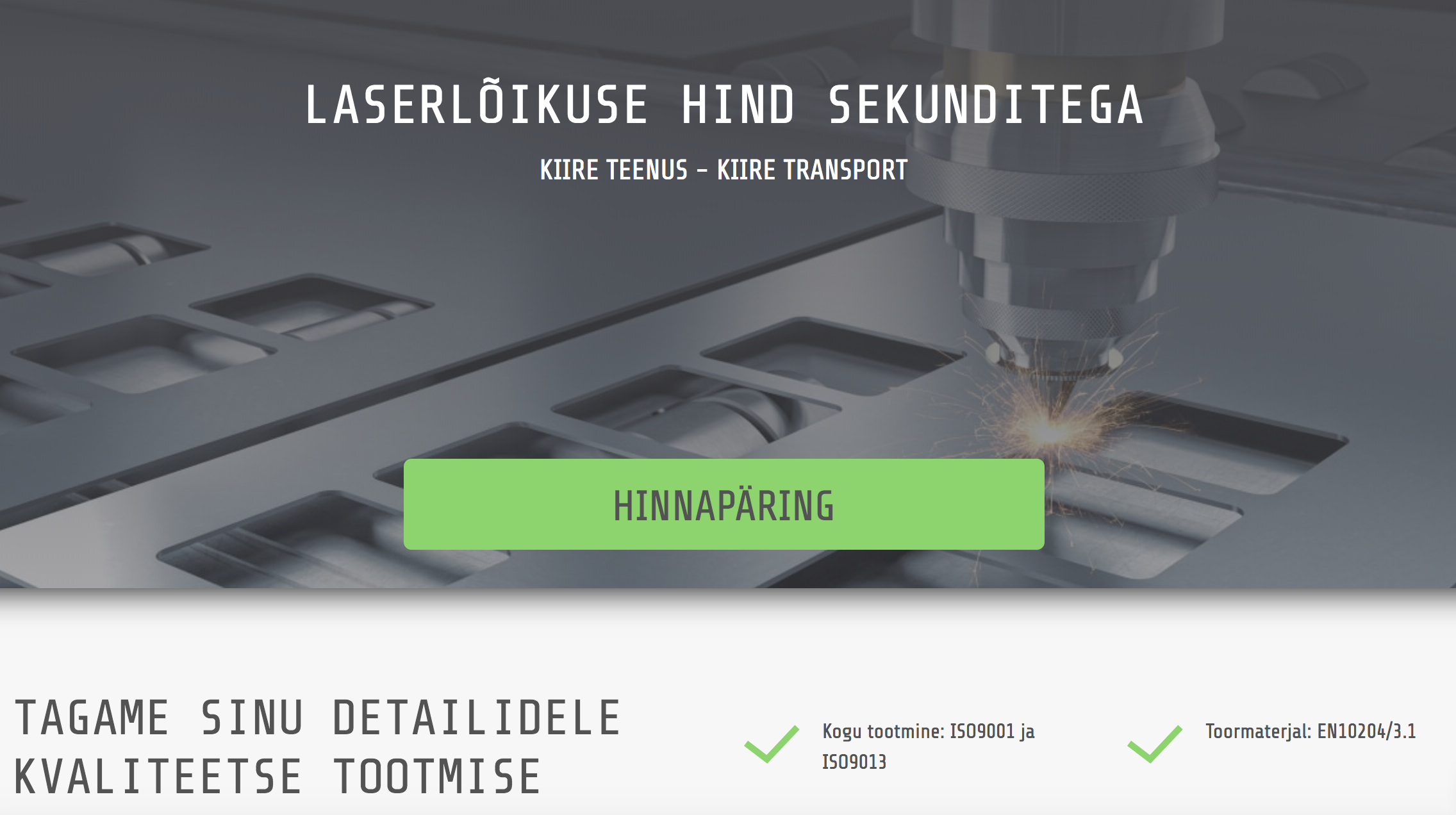 Automaatne laserlõikuse hind metallitöödele.